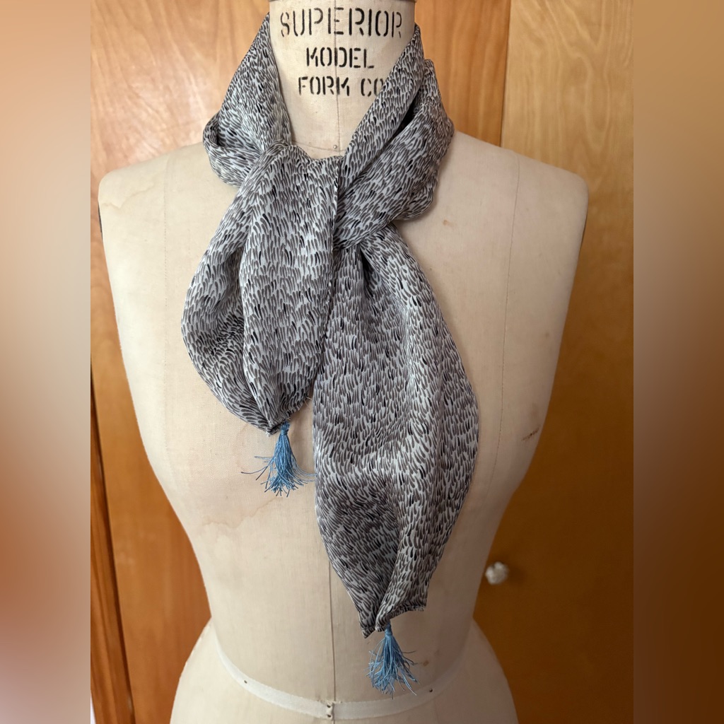 Silk Scarf With Tassles